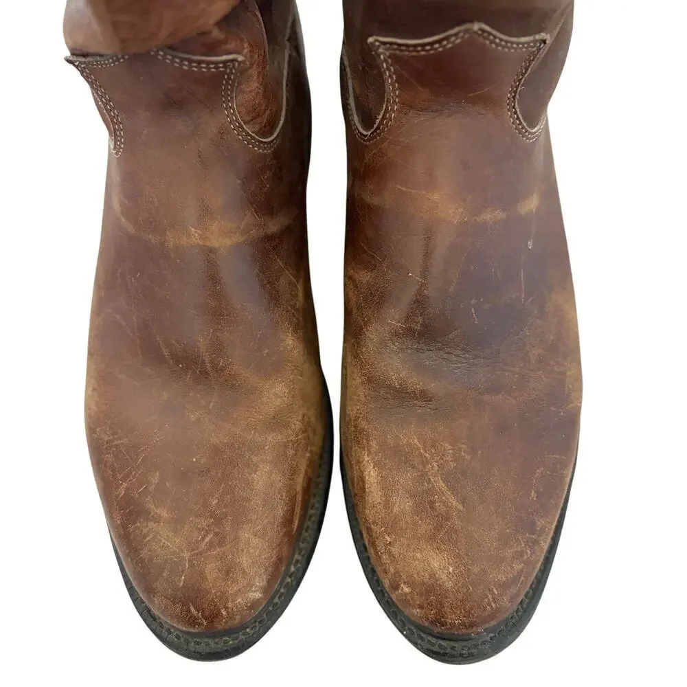 Justin Conductor Workboot Brown Leather Pull On  Rugged WesternCore 10.5 D  4760